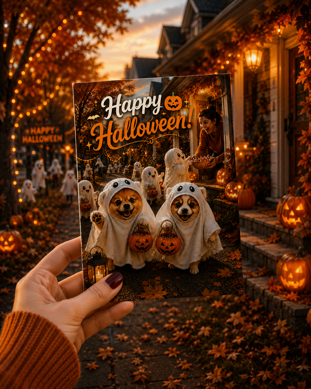 Happy Halloween – Spooky Halloween Collection – Set of 5 Greeting Cards