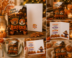 Happy Halloween – Scarecrow & Pumpkin Pups Greeting Card
