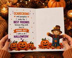 Happy Halloween – Scarecrow & Pumpkin Pups Greeting Card